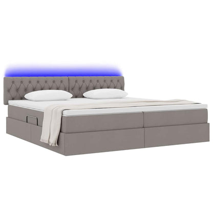 Letto con luci a strisce a LED Talpa 200 x 200 cm Tessuto