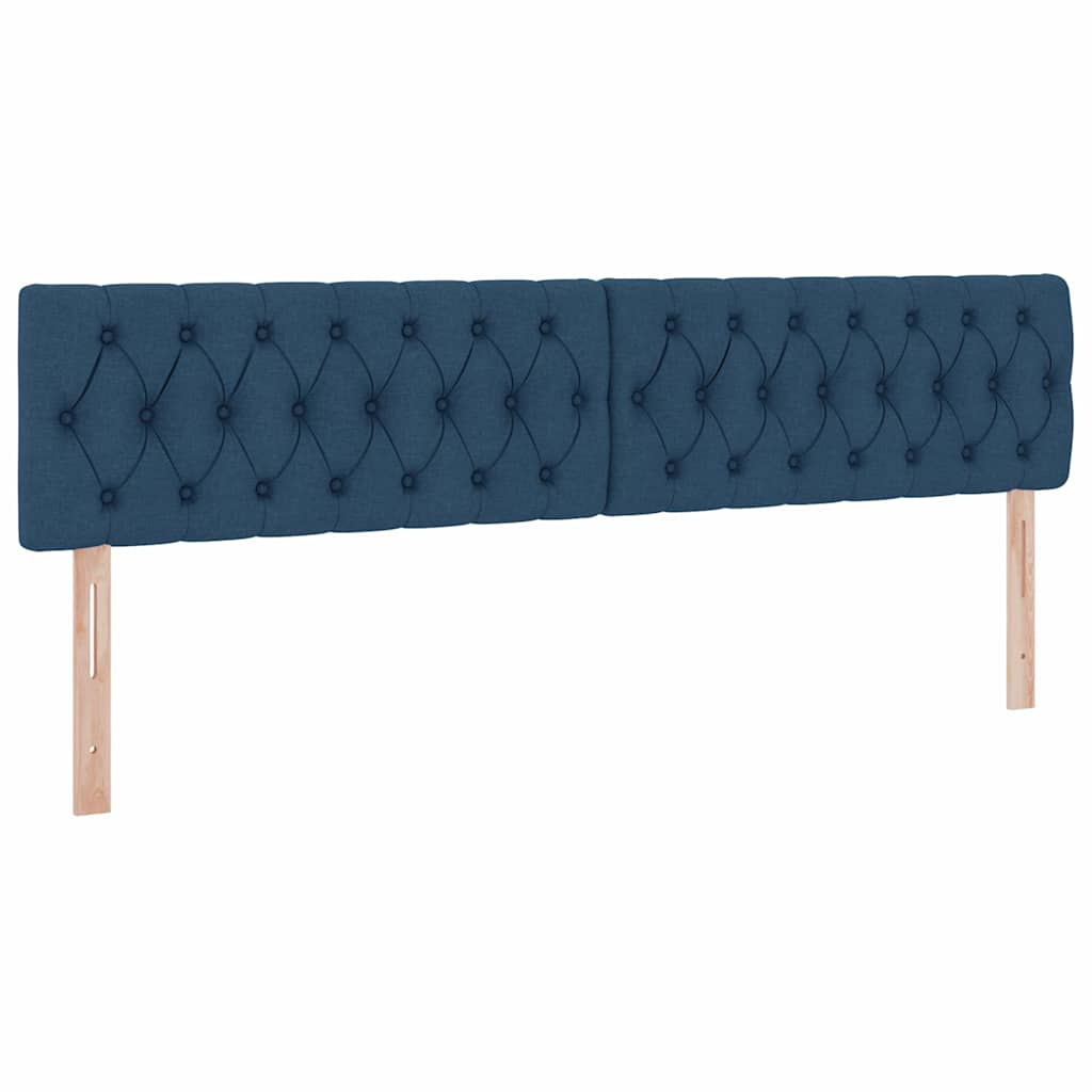 Letto con contenitore e LED con led Blu 200 x 200 cm Tessuto | homemem39
