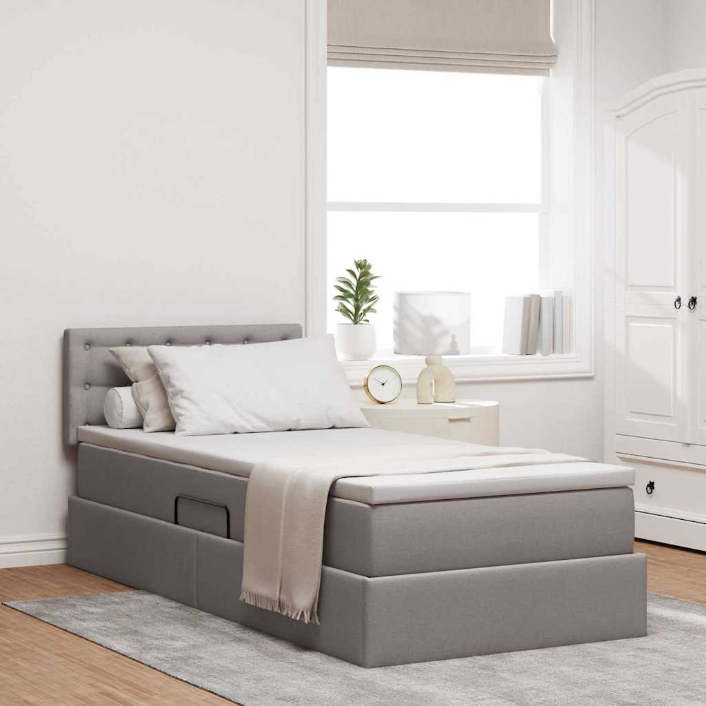 Letto con contenitore e LED con led Talpa 90 x 200 cm Tessuto | homemem39