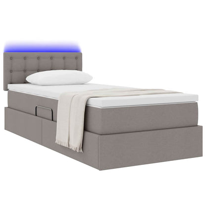 Letto con contenitore e LED con led Talpa 100 x 200 cm Tessuto | homemem39