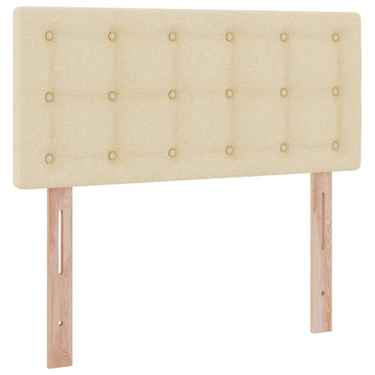 Letto con contenitore e LED Crema 100 x 200 cm Tessuto | homemem39