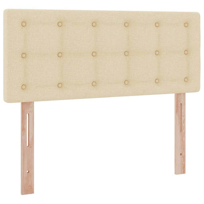 Letto con contenitore e LED con led Crema 120 x 190 cm Tessuto | homemem39