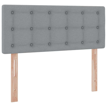 Letto con testiera Grigio chiaro 120 x 200 cm Tessuto