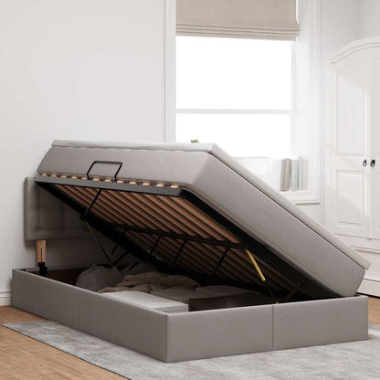 Letto con luci a strisce a LED Talpa 120 x 200 cm Tessuto