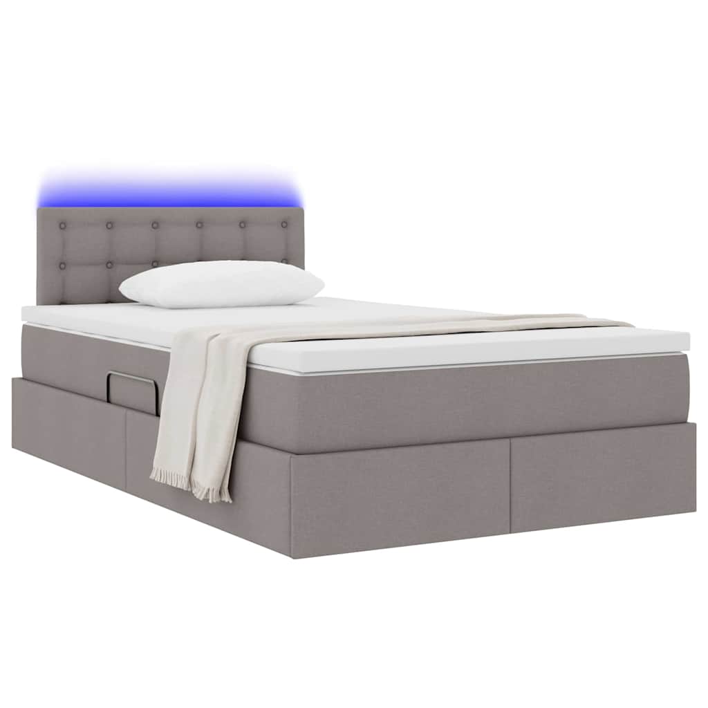 Letto con luci a strisce a LED Talpa 120 x 200 cm Tessuto