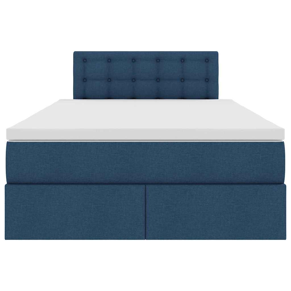 Letto con contenitore e LED con led Blu 120 x 200 cm Tessuto | homemem39