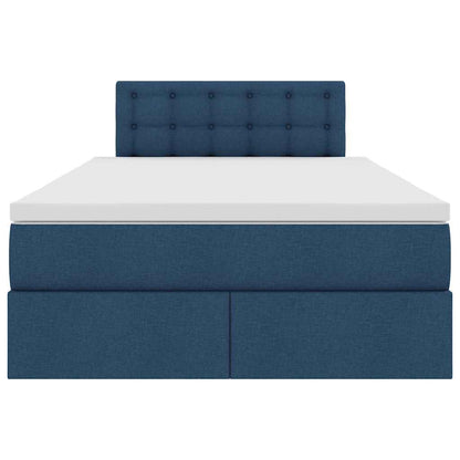 Letto con contenitore e LED con led Blu 120 x 200 cm Tessuto | homemem39