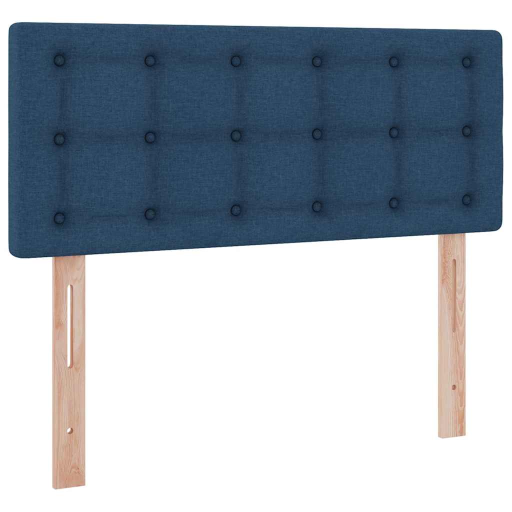 Letto con contenitore e LED con led Blu 120 x 200 cm Tessuto | homemem39
