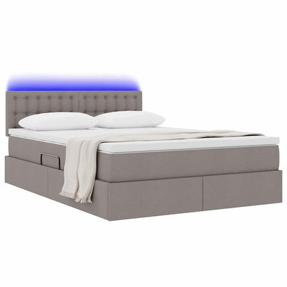 Letto con contenitore e LED con led Talpa 140 x 200 cm Tessuto | homemem39
