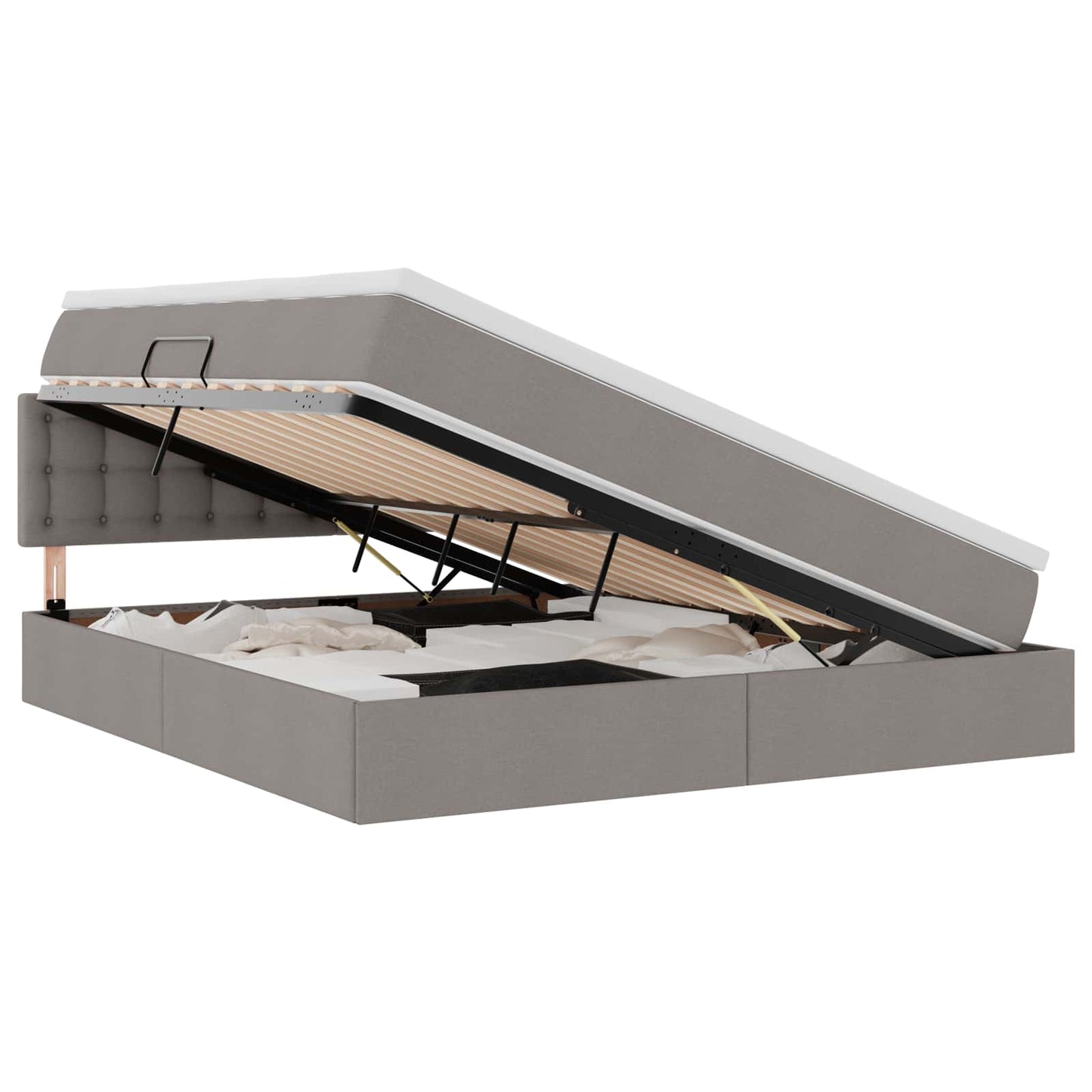 Letto con contenitore e LED con led Talpa 160 x 200 cm Tessuto | homemem39