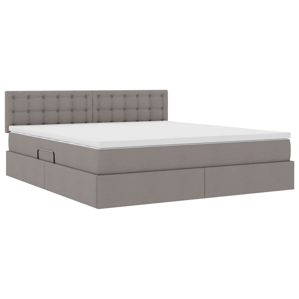 Letto con contenitore e LED con led Talpa 160 x 200 cm Tessuto | homemem39