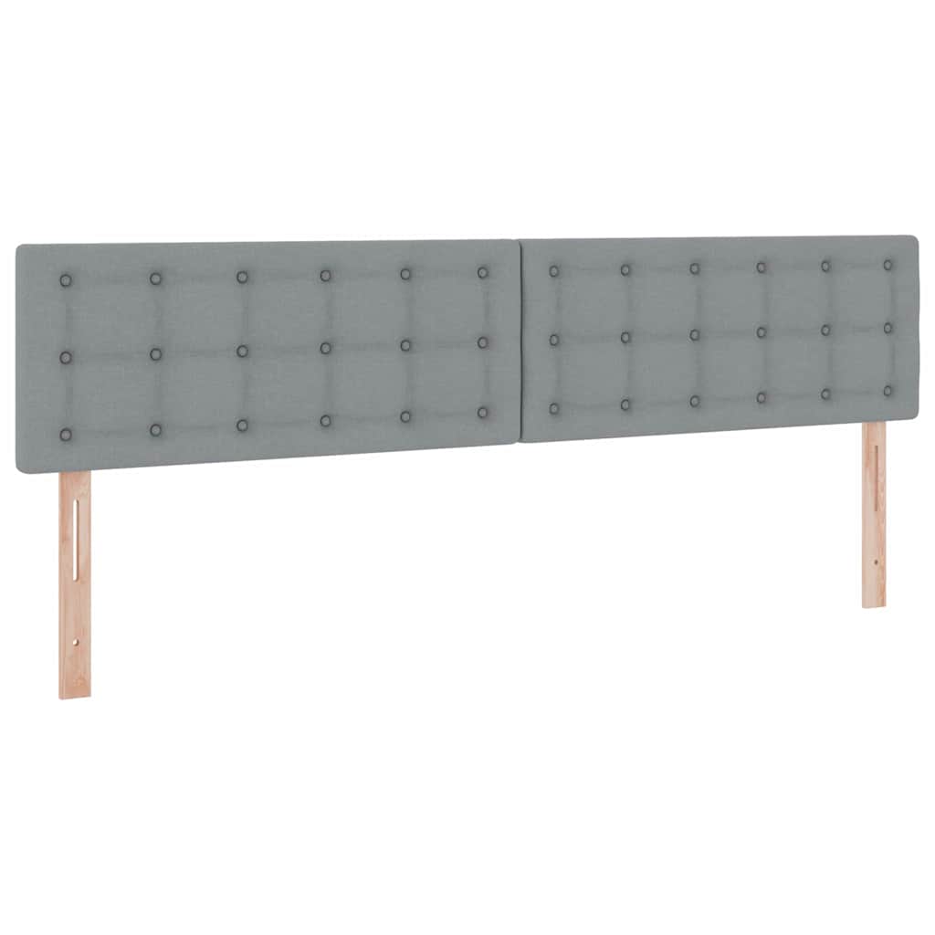 Letto con contenitore e LED Grigio chiaro 200 x 200 cm Tessuto | homemem39