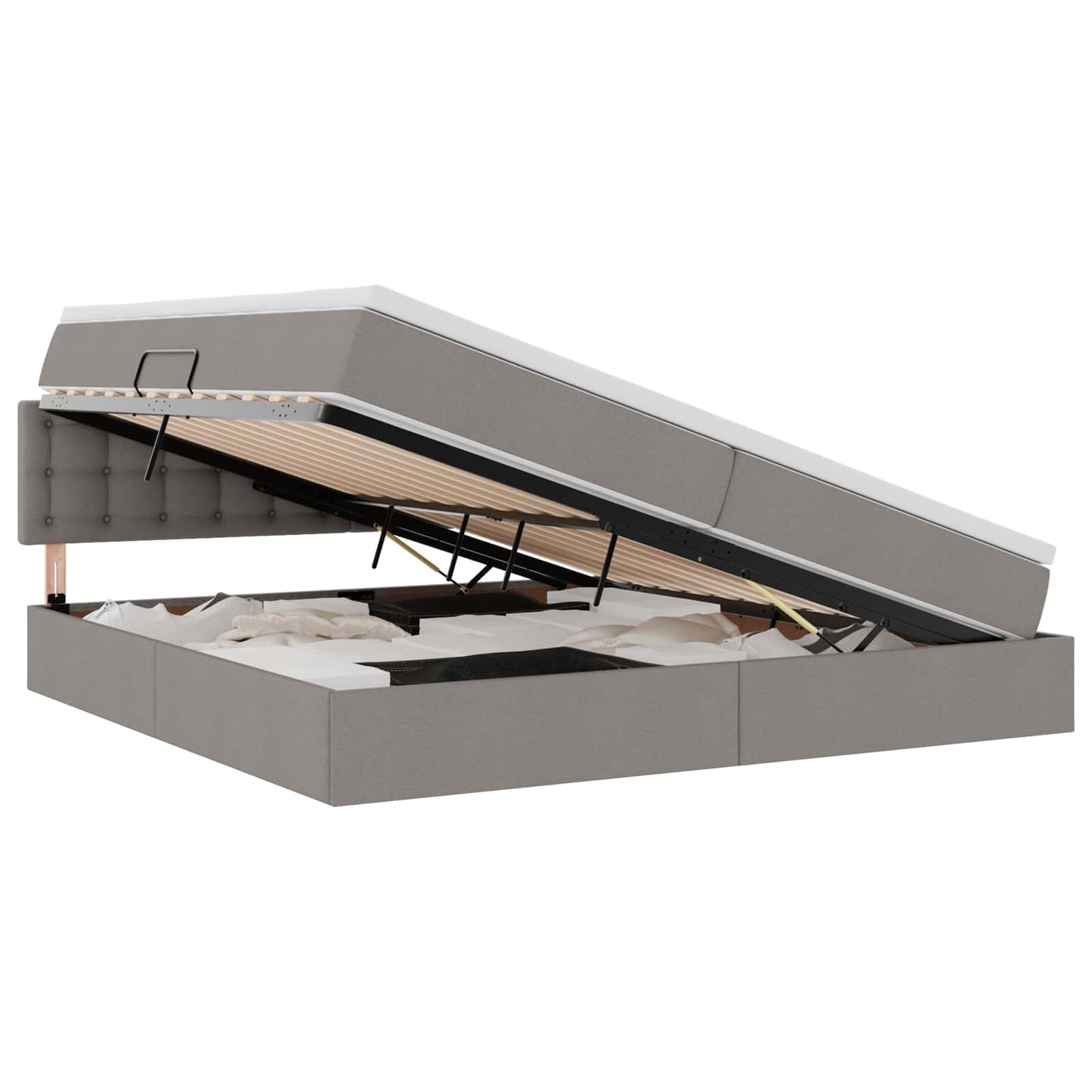 Letto con luci a strisce a LED Talpa 200 x 200 cm Tessuto