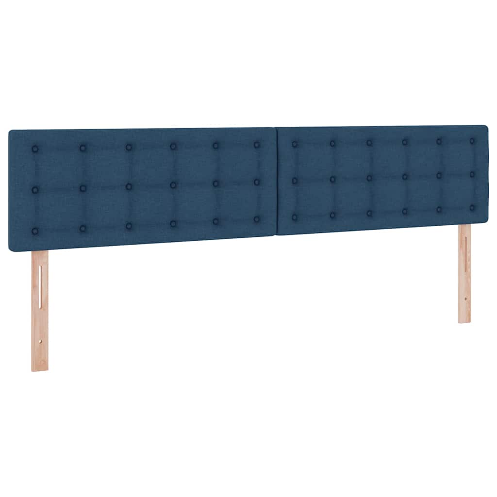 Letto con contenitore e LED con led Blu 200 x 200 cm Tessuto | homemem39