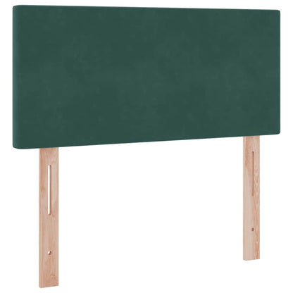Letto con contenitore e LED Verde Scuro 100 x 200 cm Velluto | homemem39