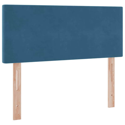 Letto con luci a strisce a LED Blu Scuro 120 x 200 cm Velluto