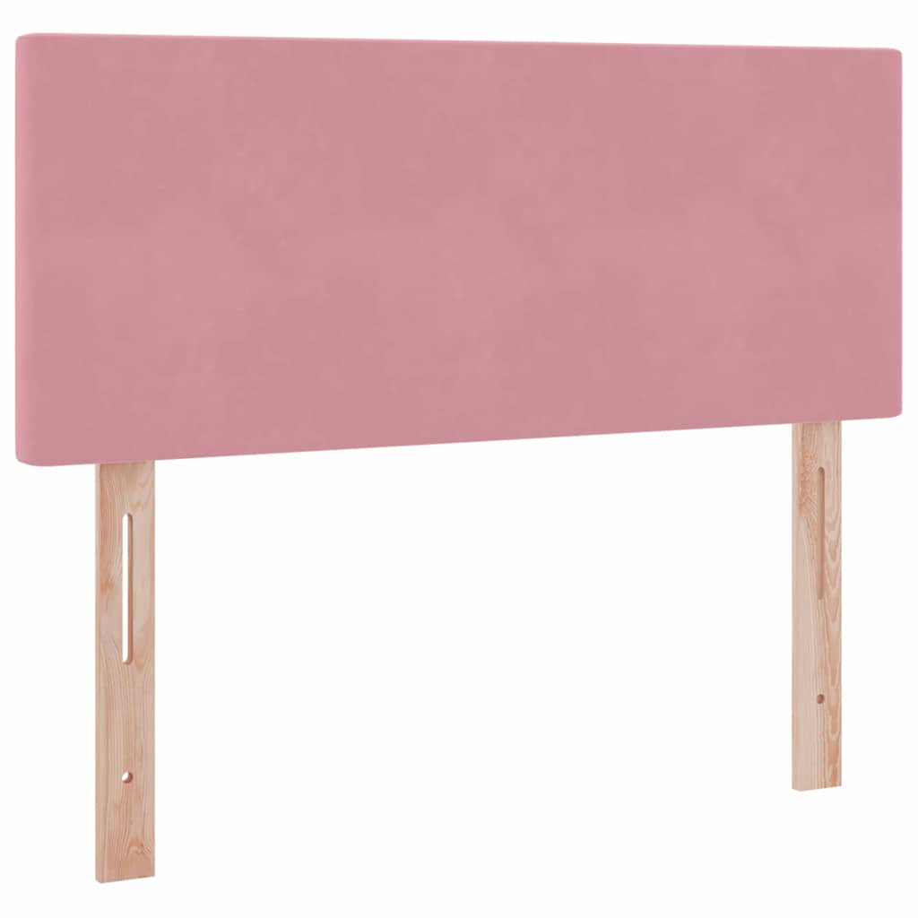 Letto con contenitore e LED Rosa 120 x 200 cm Velluto | homemem39