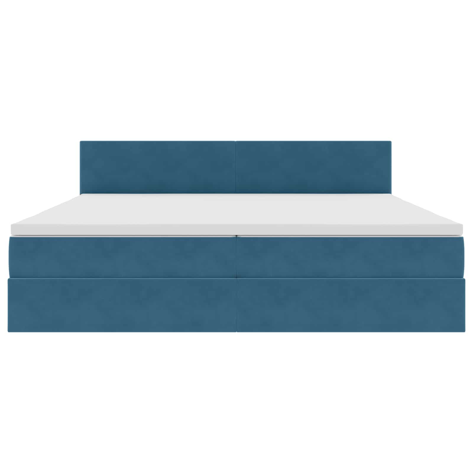Letto con contenitore LED e materasso Blu Scuro 200 x 200 cm | homemem39
