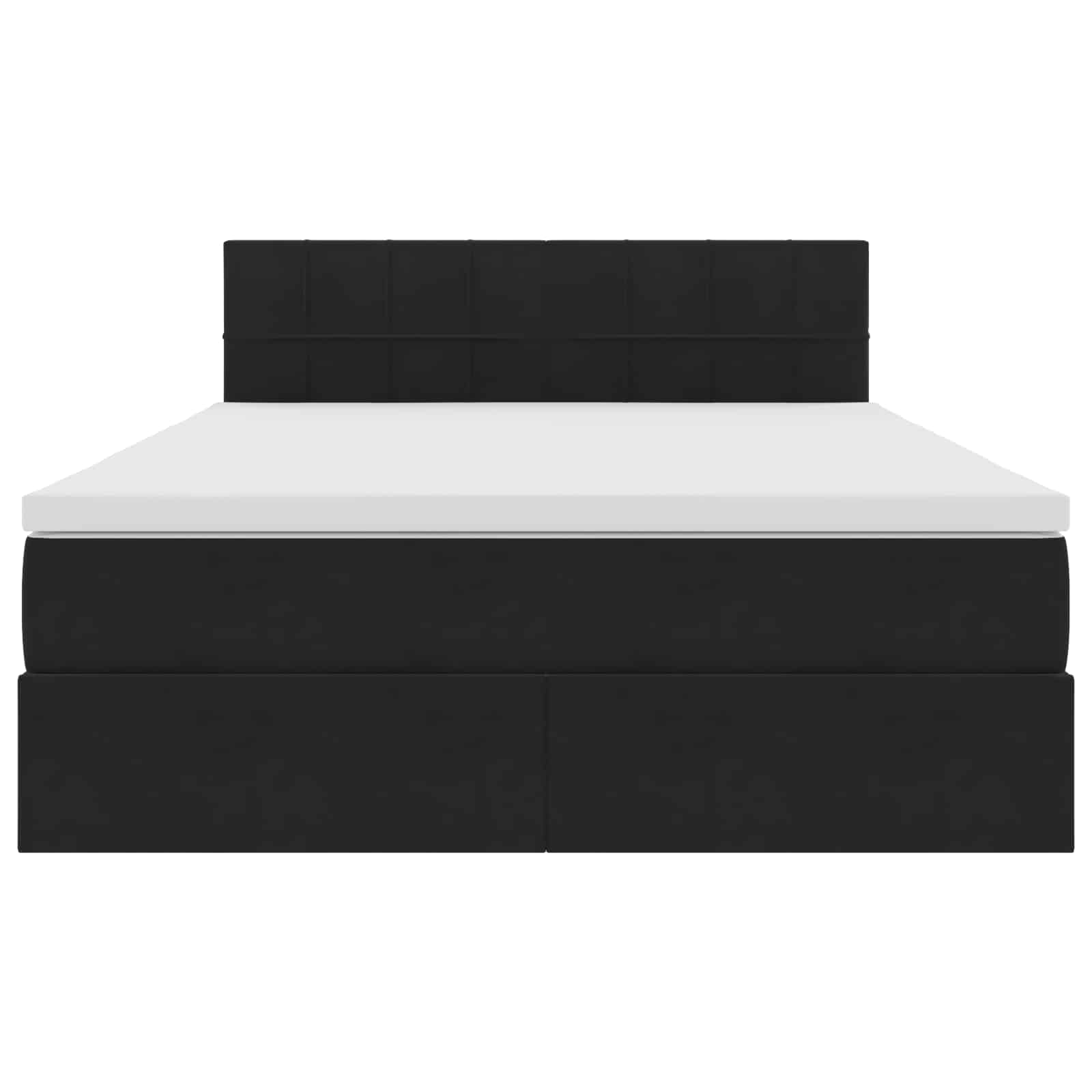 Letto con contenitore LED e materasso Nero 140 x 200 cm Velluto | homemem39