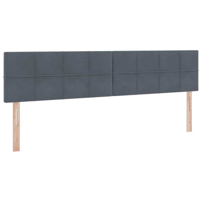 Letto con contenitore LED e materasso Grigio Scuro 200 x 200 cm | homemem39