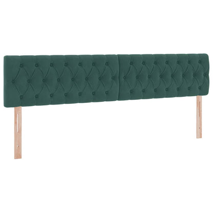 Letto con contenitore LED e materasso Verde Scuro 200 x 200 cm | homemem39