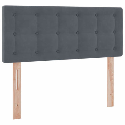 Letto con testiera Grigio scuro 120 x 200 cm Velluto