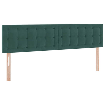 Letto con luci a strisce a LED Verde Scuro 180 x 200 cm Velluto
