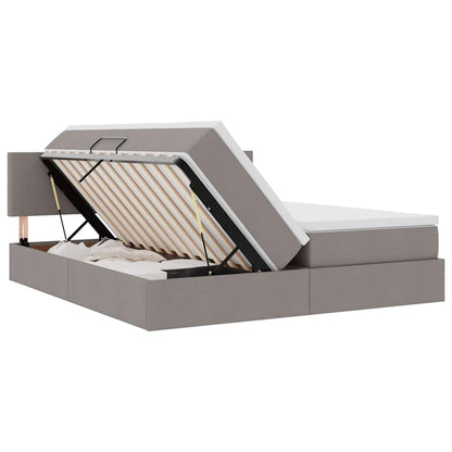 Letto con contenitore LED e materasso Tortora 180 x 200 cm