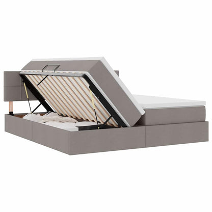 Letto con contenitore LED e materasso Tortora 200 x 200 cm