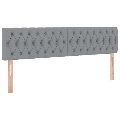 Letto con contenitore LED e materasso Grigio Chiaro