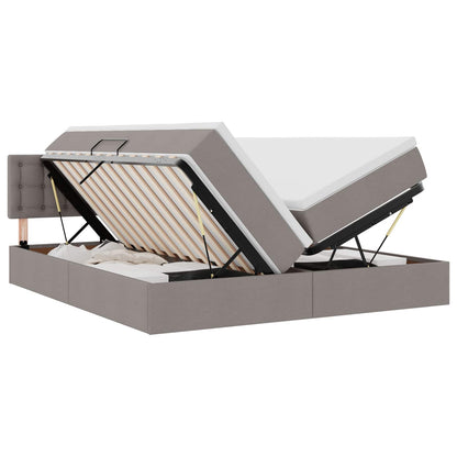 Letto con contenitore LED e materasso Tortora 180 x 200 cm