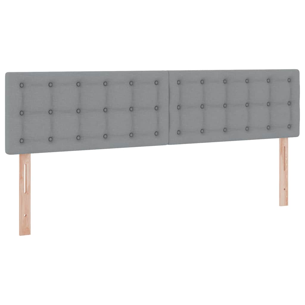 Letto con contenitore LED e materasso Grigio Chiaro