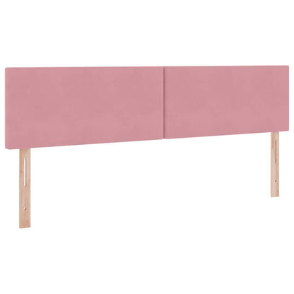 Letto con contenitore LED e materasso Rosa 180 x 200 cm Velluto