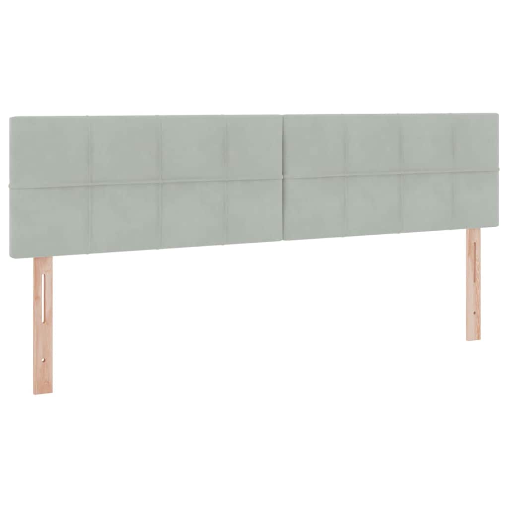 Letto con contenitore LED e materasso Grigio Chiaro