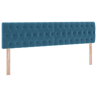Letto con contenitore LED e materasso Blu Scuro 200 x 200 cm