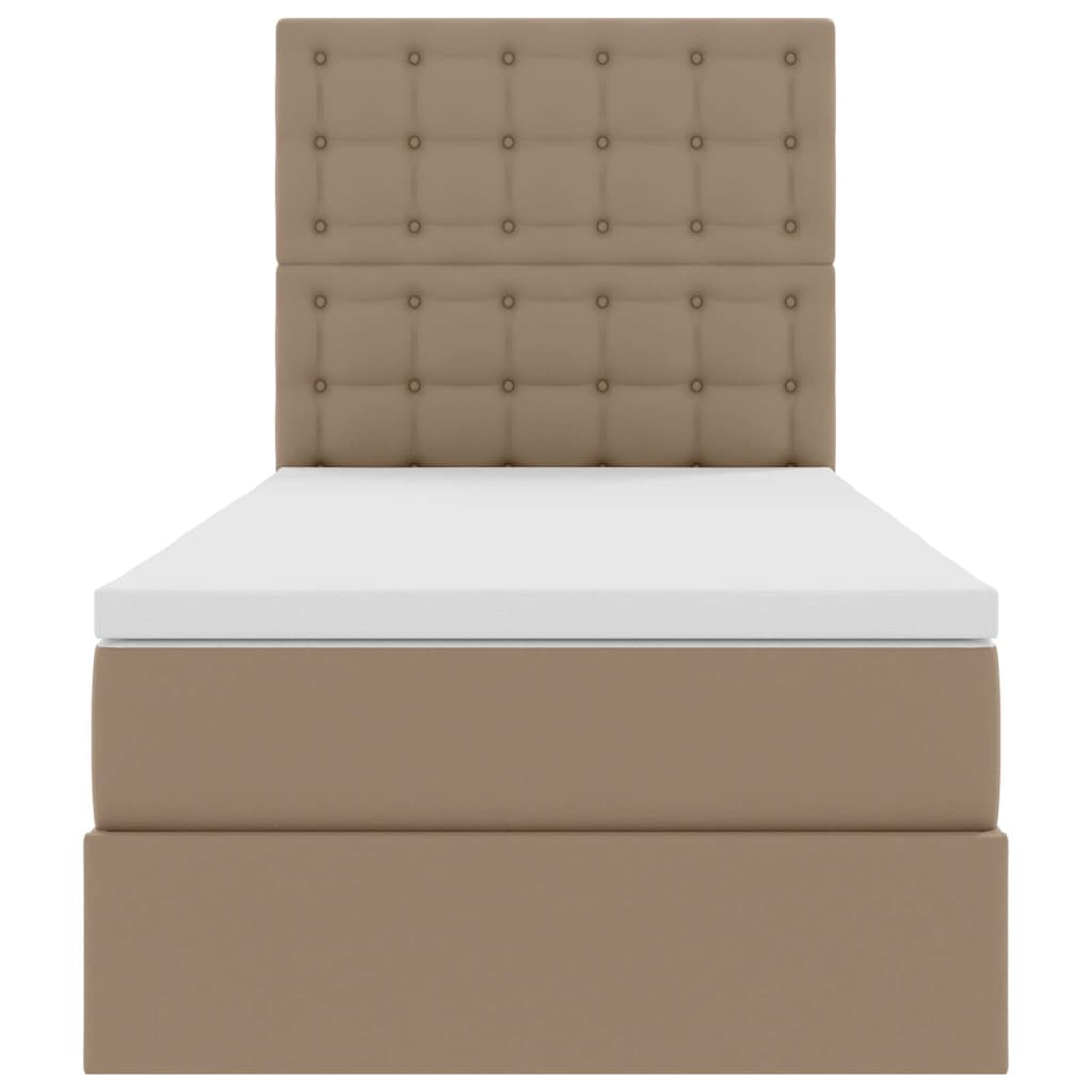Letto con Contenitore Cappuccino 90 x 190 cm Pelle Sintetica | homemem39