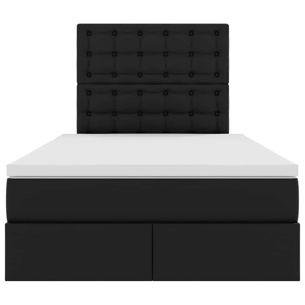 Letto con Contenitore Nero 120 x 200 cm Pelle Sintetica | homemem39