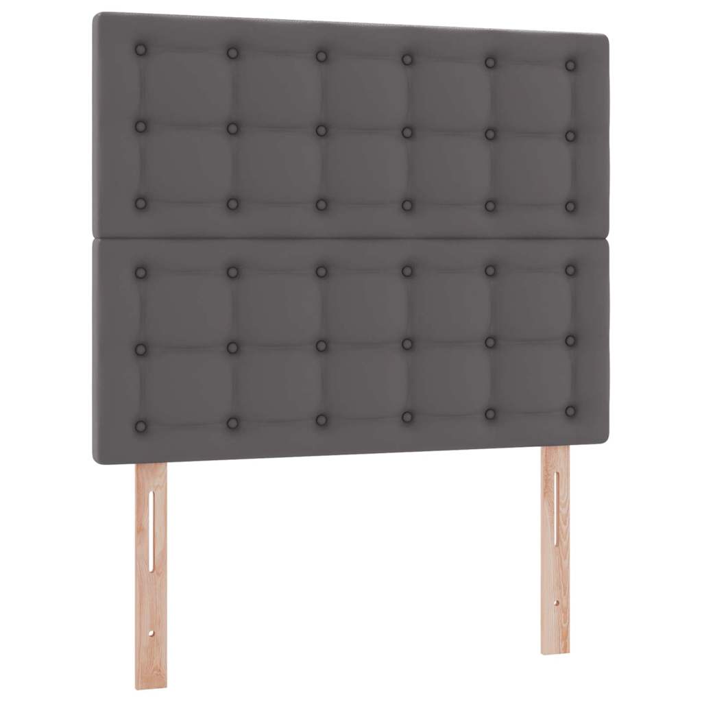 Letto con Contenitore Grigio 120 x 200 cm Pelle Sintetica | homemem39