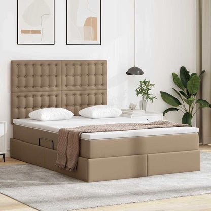 Letto con Contenitore Cappuccino 140 x 200 cm Pelle Sintetica | homemem39