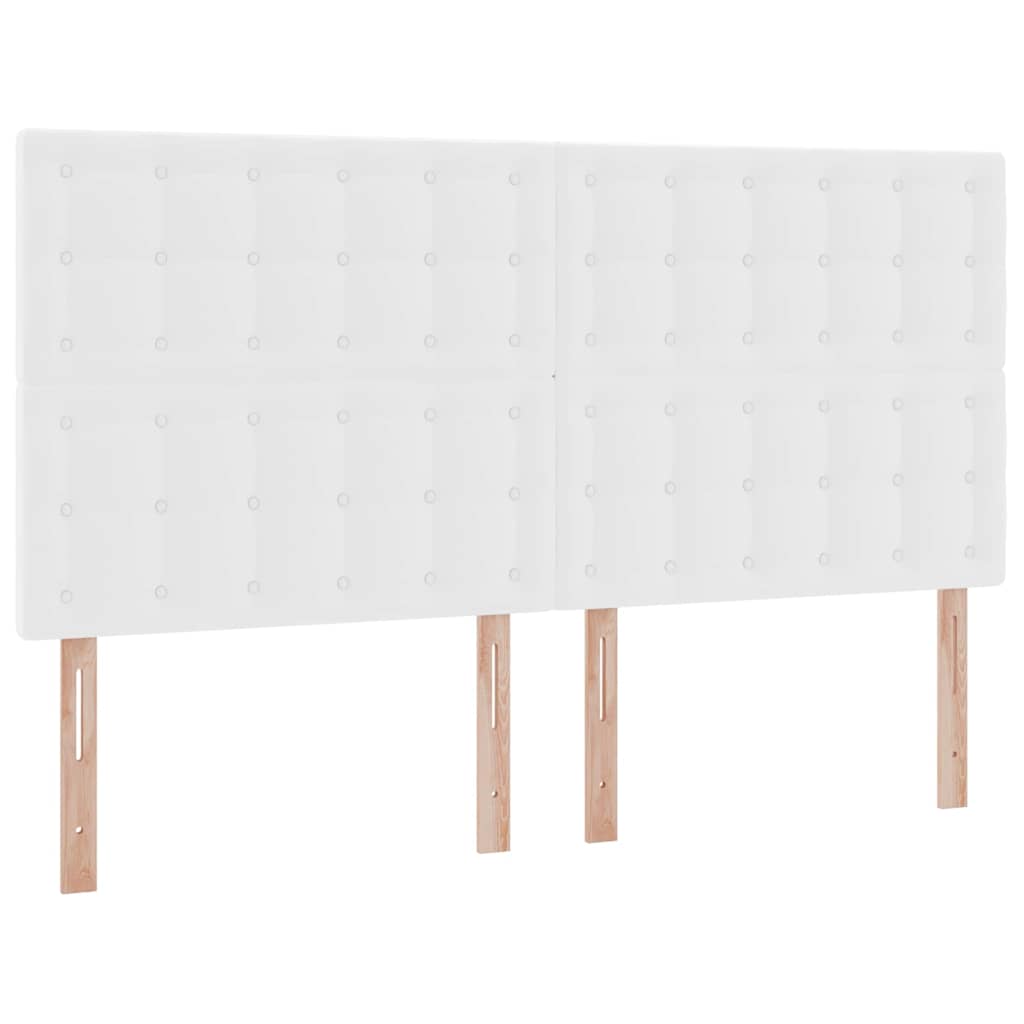 Letto con Contenitore Bianco Puro 160 x 200 cm Pelle Sintetica