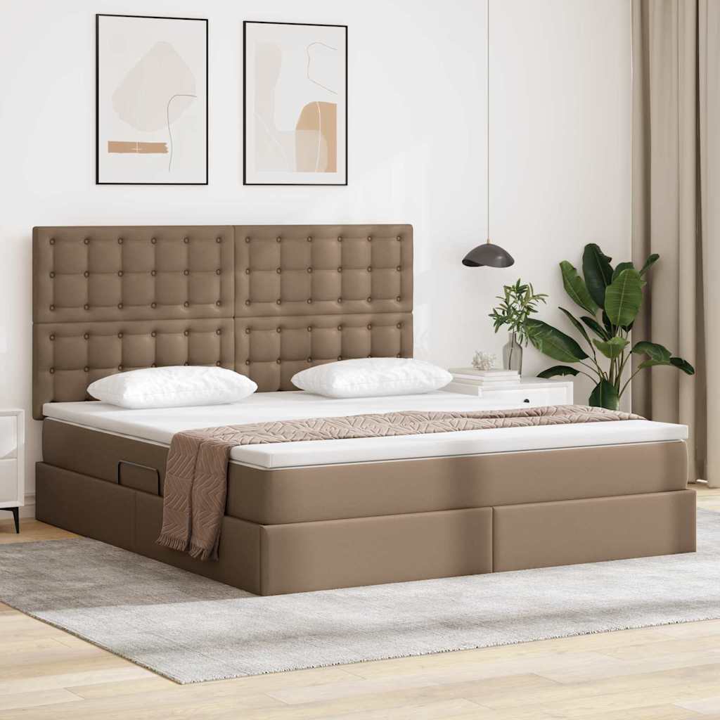 Letto con Contenitore Cappuccino 180 x 200 cm Pelle Sintetica | homemem39