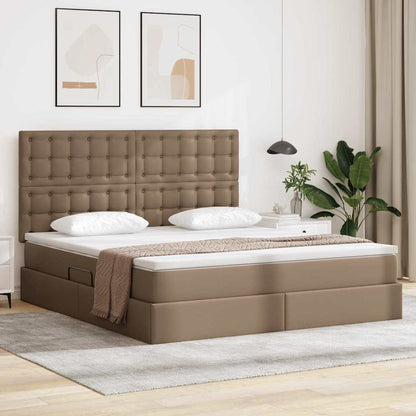 Letto con Contenitore Cappuccino 180 x 200 cm Pelle Sintetica | homemem39
