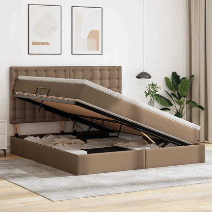 Letto con Contenitore Cappuccino 180 x 200 cm Pelle Sintetica | homemem39