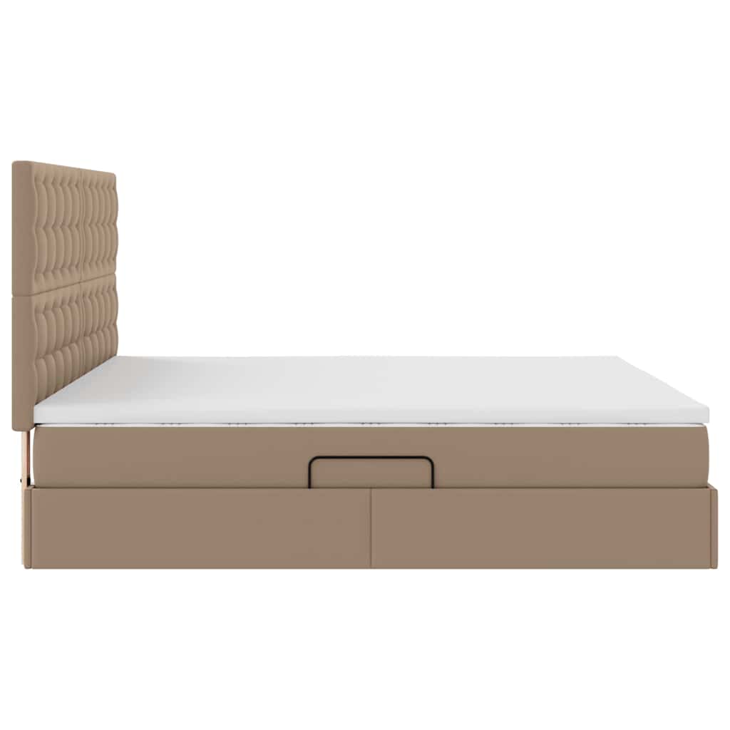 Letto con Contenitore Cappuccino 180 x 200 cm Pelle Sintetica | homemem39