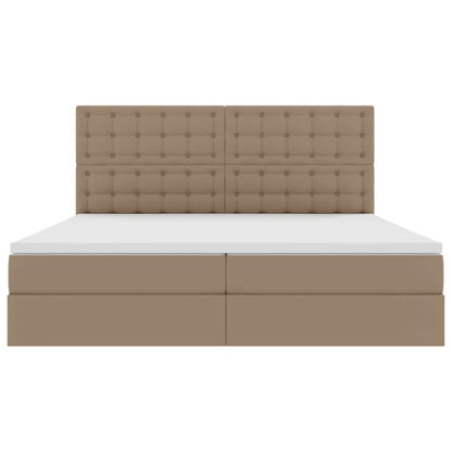 Letto con Contenitore Cappuccino 200 x 200 cm Pelle Sintetica | homemem39