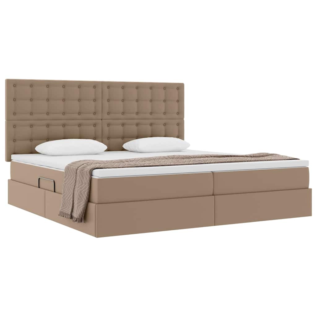 Letto con Contenitore Cappuccino 200 x 200 cm Pelle Sintetica | homemem39