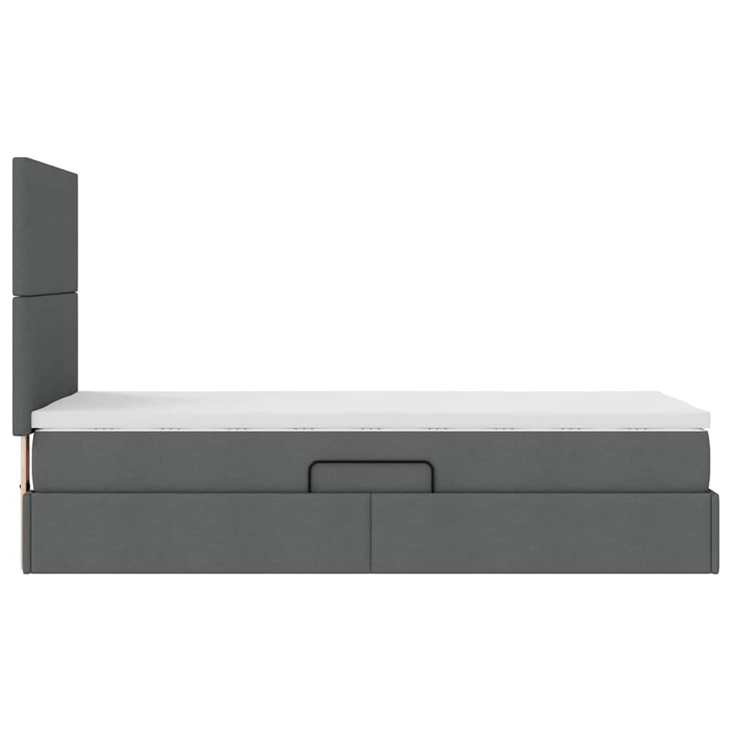 Letto con contenitore e materasso Grigio scuro 90 x 190 cm | homemem39
