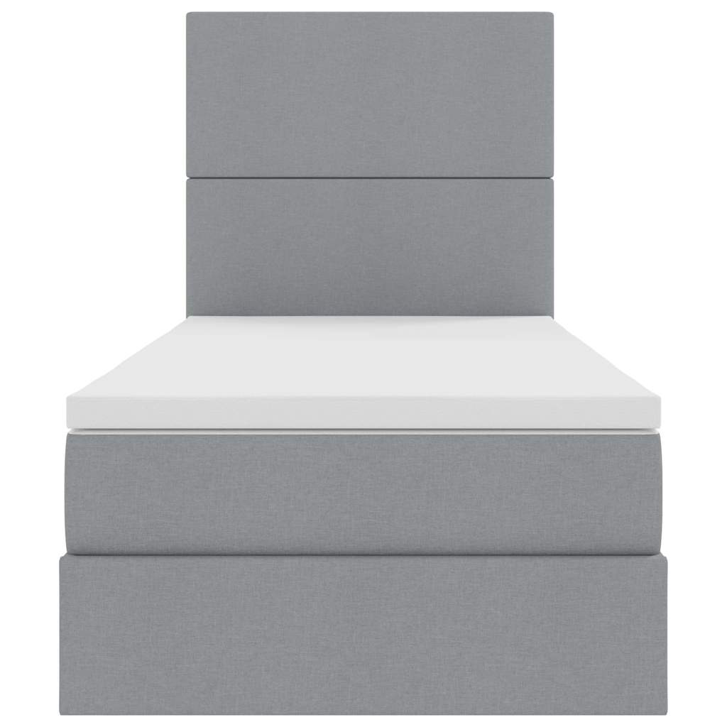 Letto con contenitore e materasso Grigio chiaro 90 x 200 cm | homemem39