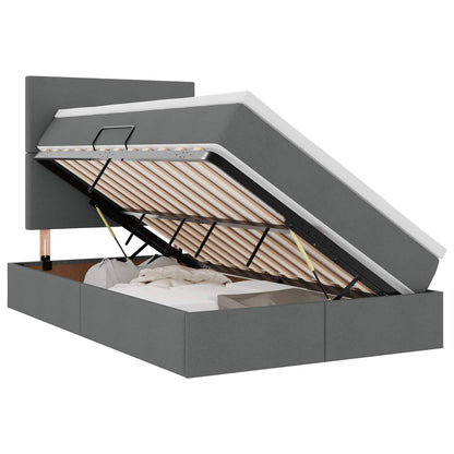 Letto con contenitore e materasso Grigio scuro 120 x 190 cm | homemem39