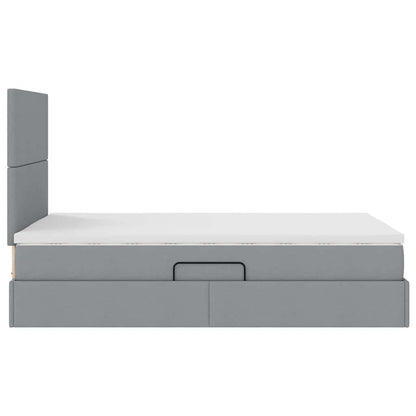 Letto con contenitore e materasso Grigio chiaro 120 x 200 cm | homemem39
